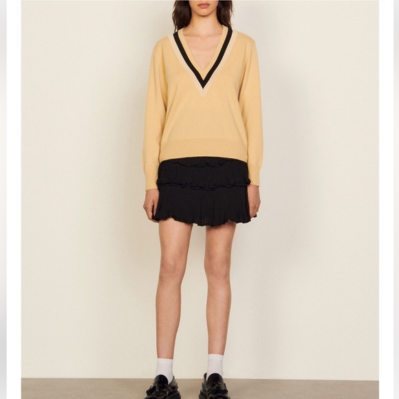Sandro Camel Sweater Size 3 - Picture 1 of 6